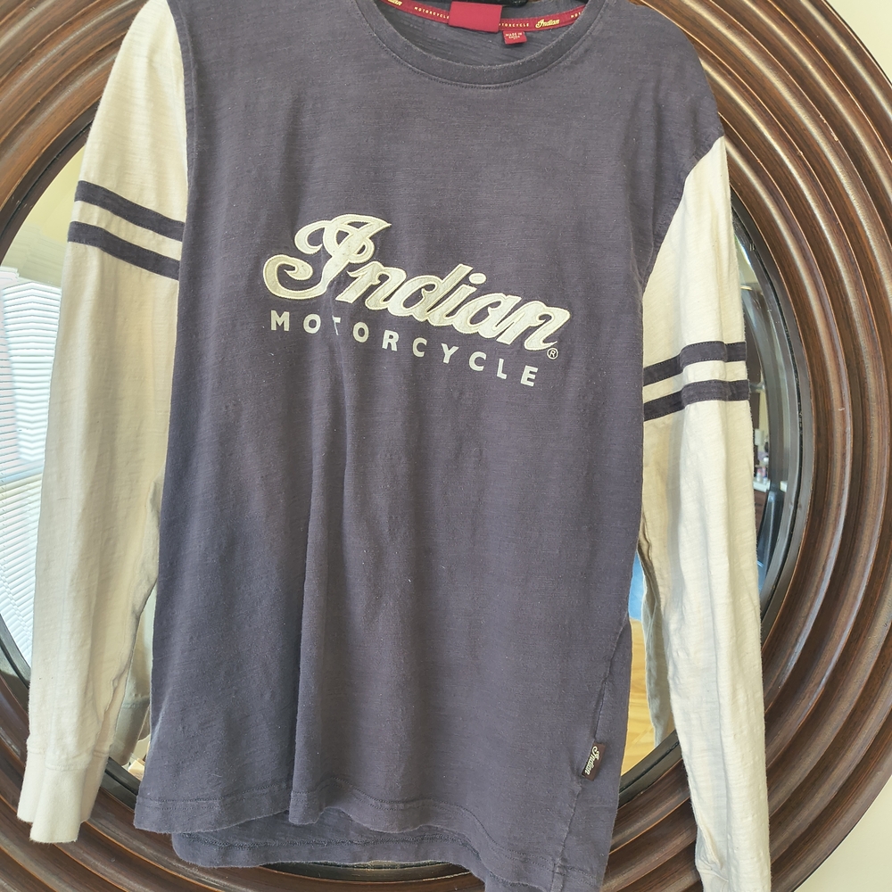 Men's Navy and White Shirt